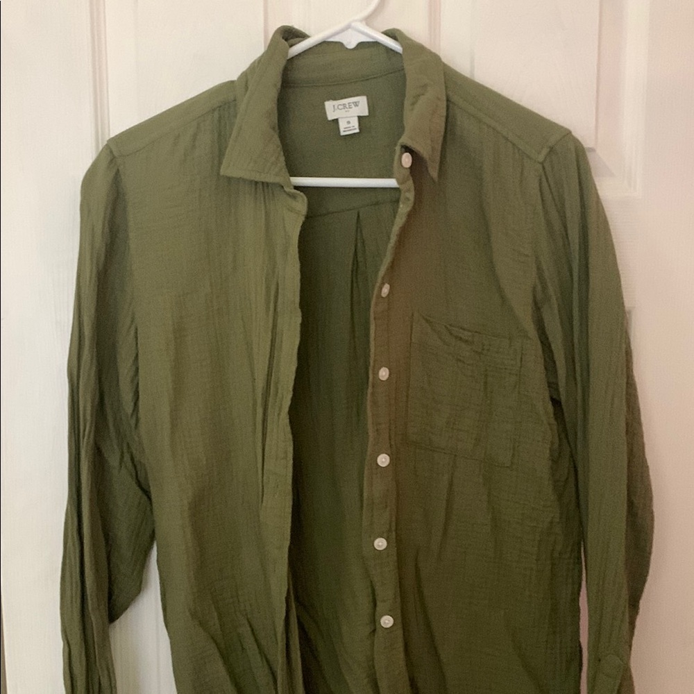 J. Crew Forest Green Casual Shirt